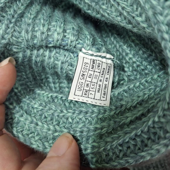 Teal Knit Button UGG Boots - Picture 7 of 11